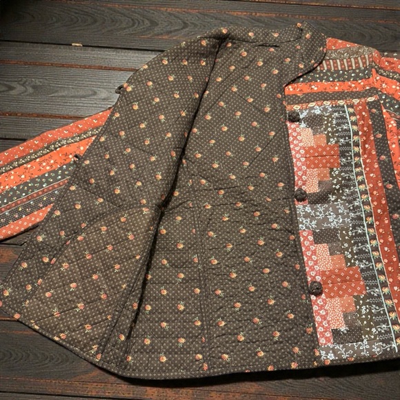 Handmade Quilted Folk Art Jacket | Patchwork Prairie Coat - Picture 6 of 16